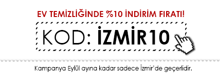 Ev temizliğinde anında %10 indirim